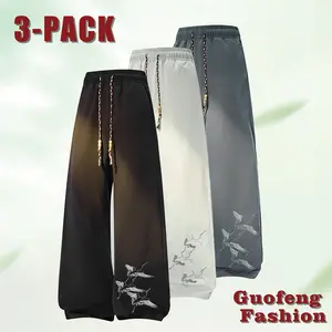 New Chinese Style Streetwear Pants for Men | Oriental Guofeng Aesthetic Casual Trousers