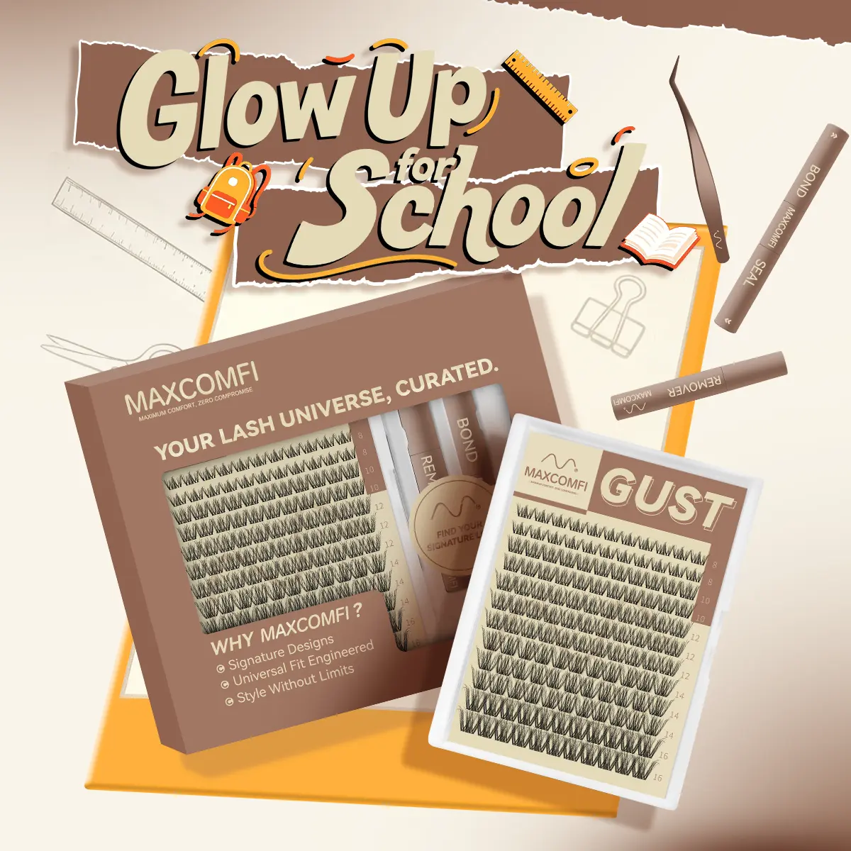 GUST |  Maxcomfi DD Curl Cluster 2.0 Multi-Pack | Natural Layered Lash Clusters | Natural Lashes Clusters Waterproof Cryproof  Longlasting Party Mother Gifts SummerVibes,sunscreen,back to school