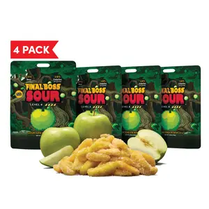 Final Boss Sour - Green Apple - Level 4  (1 or 4-Pack) Real Fruit | Sour Challenges With Every Bite