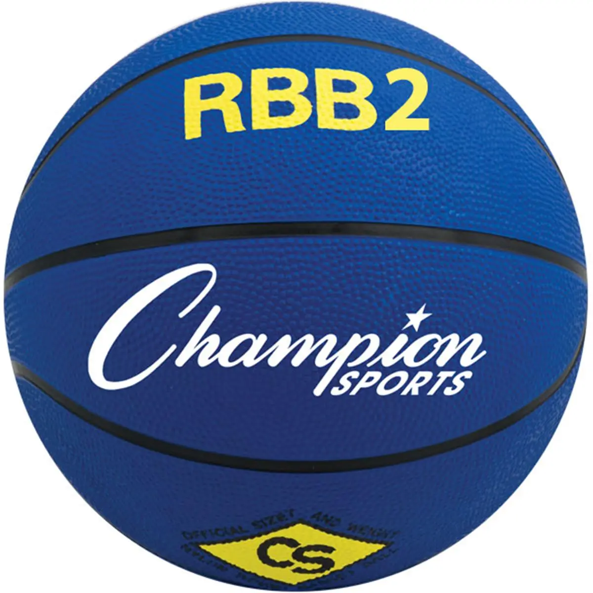 CHAMPION Pro Junior Basketball (Size 5) – Ball Sports Equipment, 27.5" Diameter, Heavy Duty Composition Rubber, Nylon Wound 2-Ply Butyl Bladder, Royal Blue