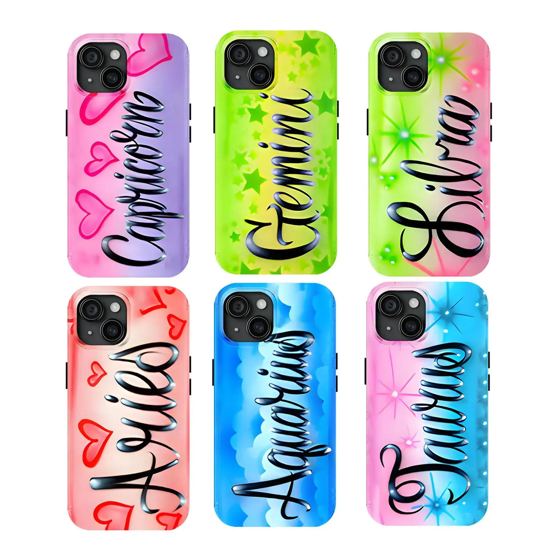 Zodiac Sign Phone Case Aquarius Gemini And More Glossy Phone Case Protection Military Drop-Tested Tough Armor Phone Case for iPhone 17 16 15 14 13 12 11 Pro Max Plus