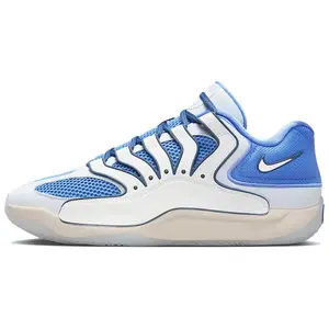 Nike KD 18 EP Low-Top Basketball Shoes for Men in Blue and White: Versatile, Comfortable, Durable, and Breathable Trending Shoes, House White Official Shoes to Get / Maison Mihara