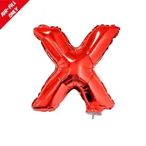 Balloon on Stick - 16 Red Letter X