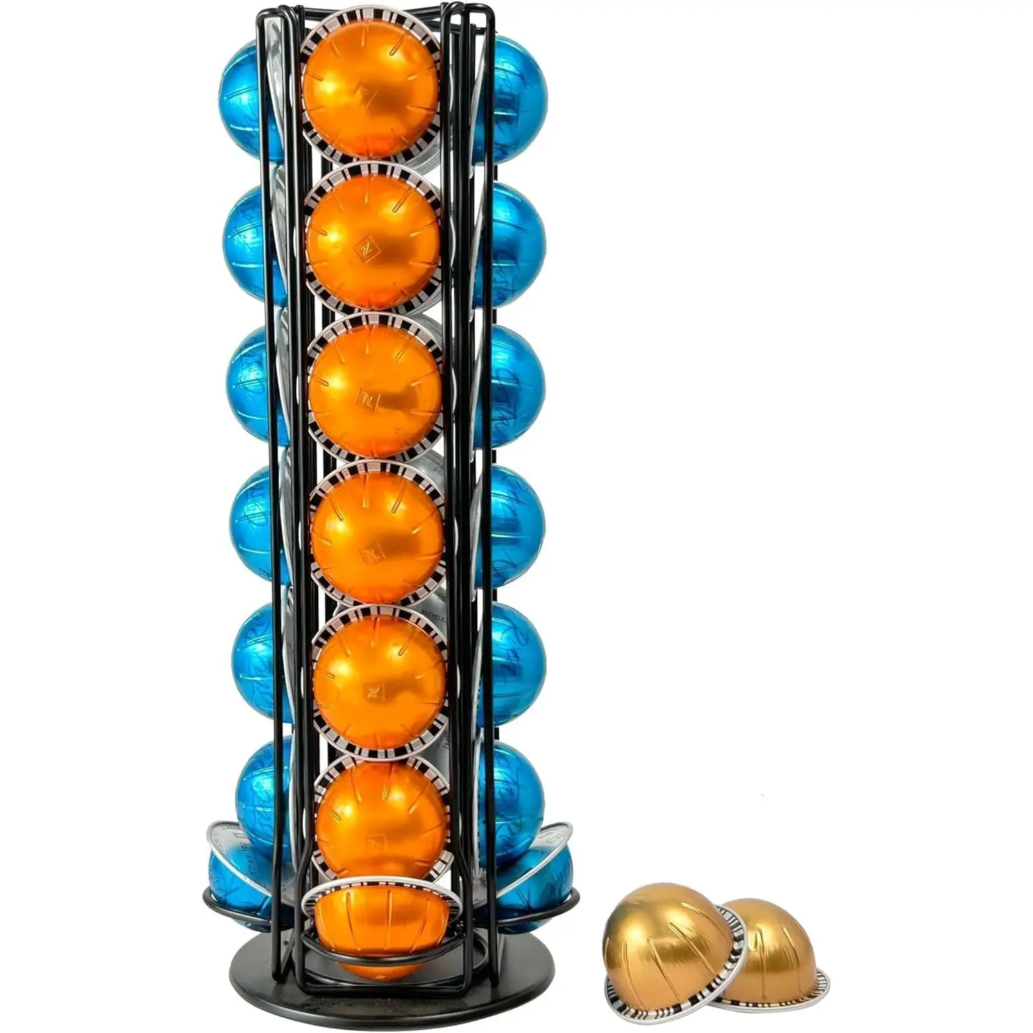 Vertuo Pod Holder Organizer for , Holds 28 Pods, Large Capacity  Vertuo Pod Storage, Sleek Black Design, Ideal for Small Kitchens and Coffee Bars, ONLY for Any VertuoLine Setup