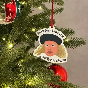 Audrey Griswold Her Eyes Are Frozen Christmas acrylic/wood Ornament National Lampoons Christmas Vacation decor