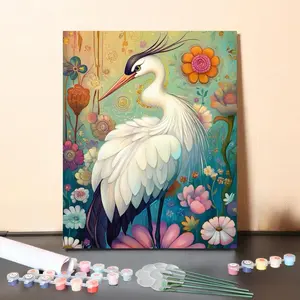DIY Malen nach Zahlen Set-"Kranichgarten"