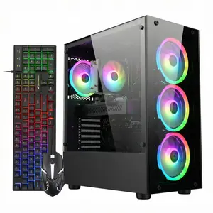 STGAubron Gaming PC Desktop Computer, AMD Ryzen 5 2600 up to 3.9G, GeForce RTX 2060 6G, 16G DDR4, 512G SSD, 600M WiFi, BT 5.0, RGB Fan x4, Windows 11 Home