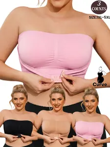 Seamless Strapless Women's Bralette, Adjustable Front Buckle Bra, Anti-Slip, Various Colors, No Padding,Beautiful Back Design, Sleep&Daily Wear,Ladies Underwear  for All Seasons