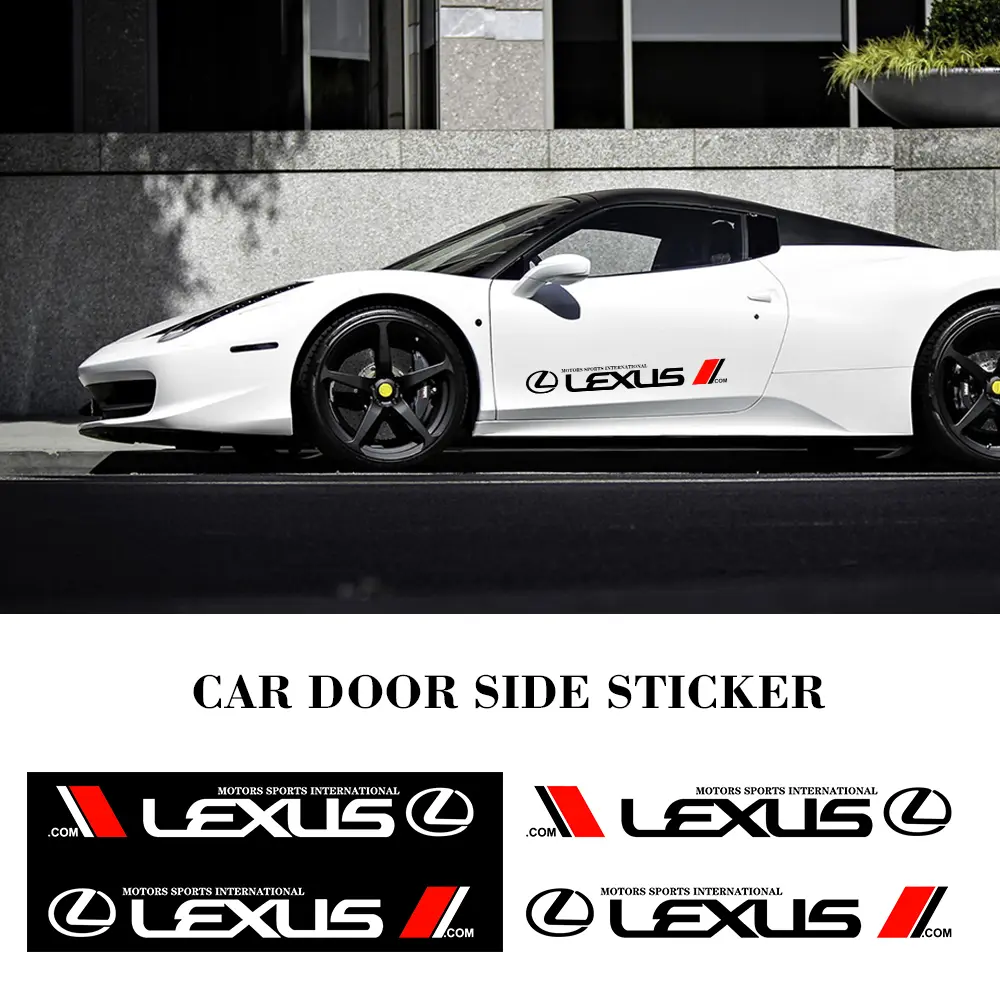 Lexus Car Body Decoration Sticker, Waterproof Side Marking Decal, Customizable Auto Door Vinyl Wrap, Durable Exterior Modification Accessory, Car Decals
