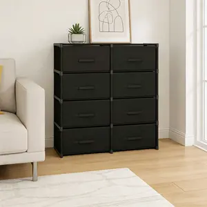 Office Drawer Cabinet, Multi-Drawer Metal Fabric Storage Organizer, Minimalist Home Storage, Easy Assembly, Office & Bathroom Storage