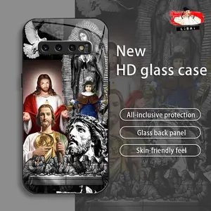 Suitable for [Galaxy S10 4g] Jesus New stylish high quality glass protective case affordable anti-drop anti-fingerprint 995