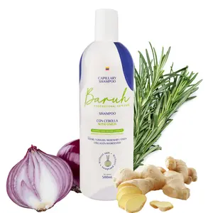 Baruh Onion Shampoo for Hair Growth - Salt & Paraben Free with Rosemary, Biotin, Nettle & Hydrolyzed Collagen - Strengthening Treatment for Thinning Hair, Fuller Thicker Look, 16.9 Fl Oz / 500ml