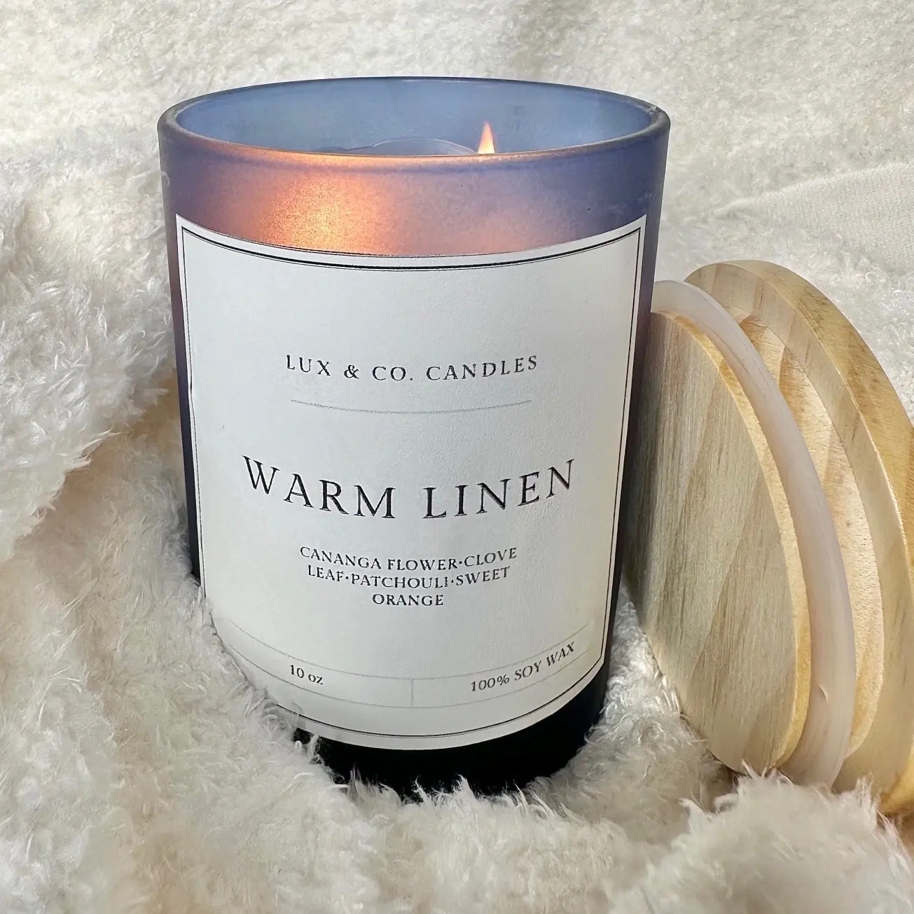 Warm Linen 10oz Soy Candle