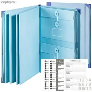 Important Document Organizer – Passport, Birth Certificate & Paper Storage, Manila Pocket Accordion Folder for Home & Office FilesZephyroAB13MaisonLuxe