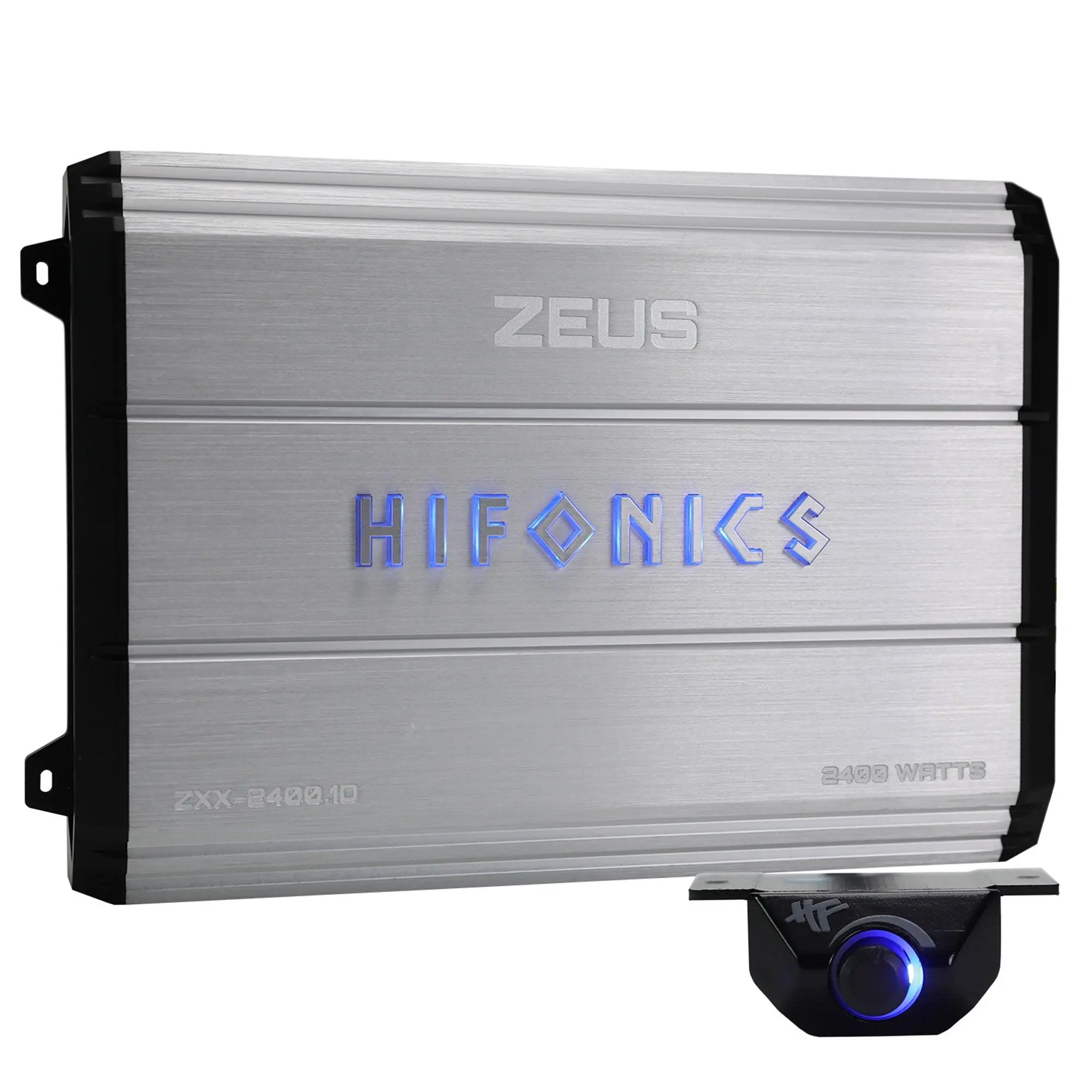 Hifonics Zeus 2400W Max Class D Monoblock Car Audio Amp & Bass Knob, ZXX-2400.1D