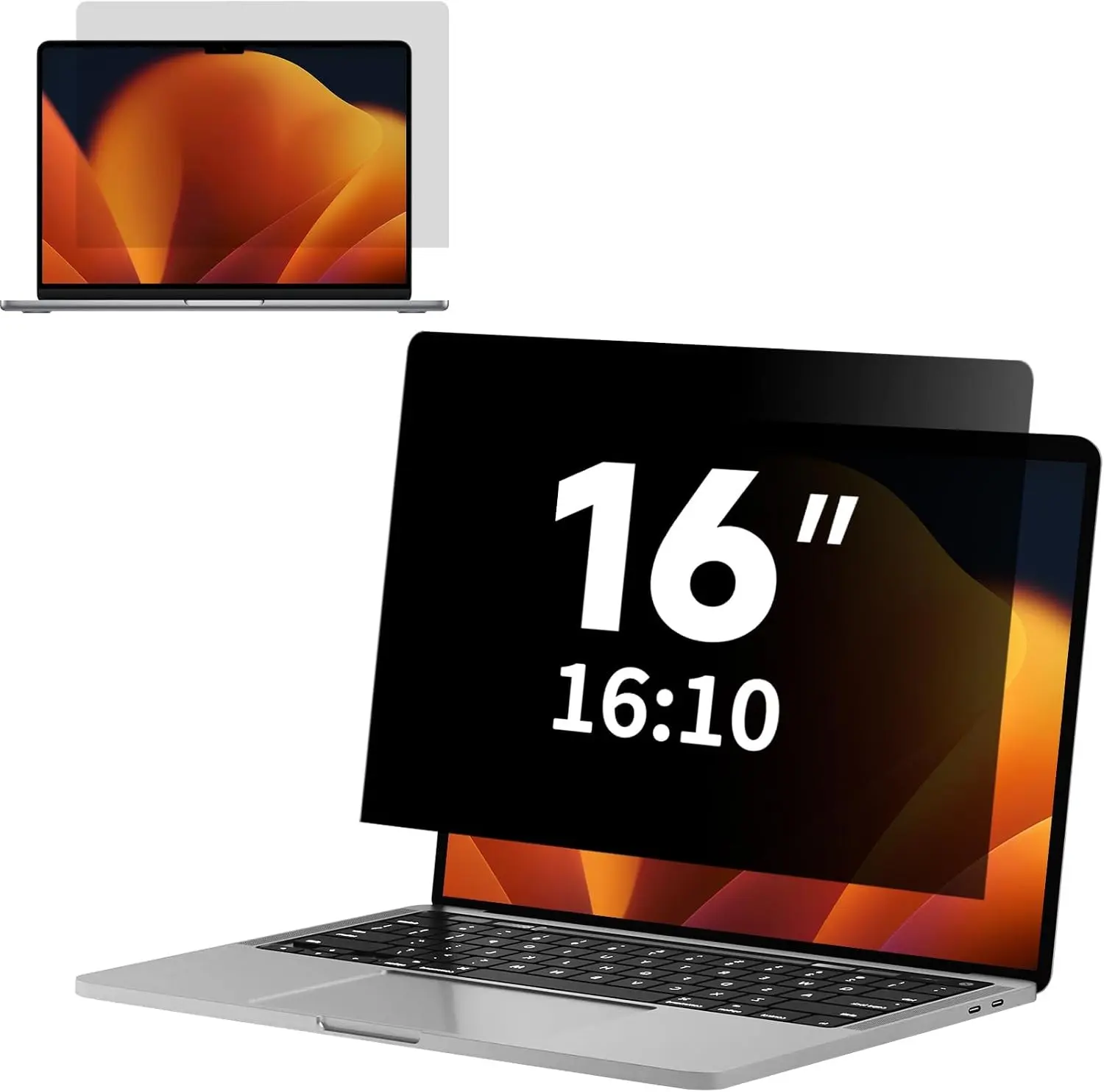 Laptop Privacy Screen 16 Inch 16:10 Display, Anti Glare Film Blue Light Filter, Anti Scratch Protector Computer Privacy Screen Shield, Not for MacBooks & 16.1'' Laptops