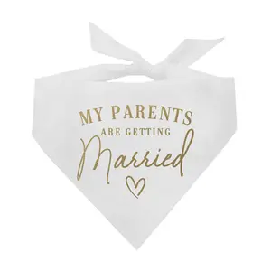My Parents Are Getting Married (Gold) Wedding Triangle Dog Bandana