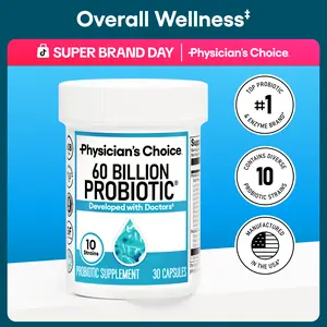 Physician's Choice 60 Billion Probiotic - Daily Gut Health, Digestive & Immune Support for Men and Women with Organic Prebiotics & 10 Unique Strains