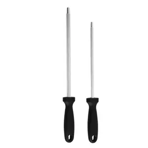 2 Pcs Sharpening Steel Set with Hanging Hole Kitchen Knife Sharpener Rod for Daily Chef Knife Maintenance