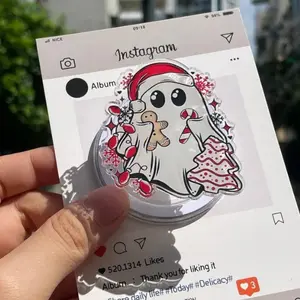 Christmas Ghost with Gingerbread MagSafe Phone Grip- Crip, Festive Ghost PopSocket, Perfect Christmas Giftsute Holiday Ghost Magnetic G