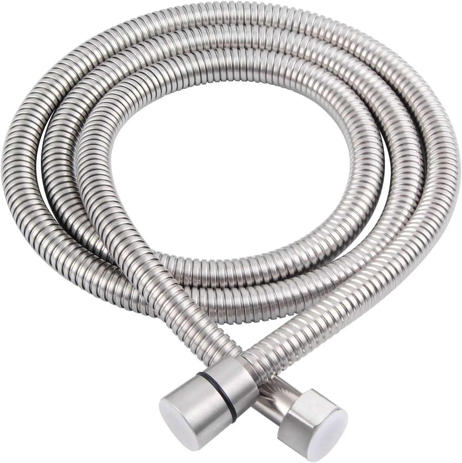 Brushed Nickel Stainless Steel Shower Hose - 59 in, 1/2" IPS Easy-Attach Replacement Hose for Handheld Shower Heads, Bidet Sprayers, Toilet Cleaning; Double Lock System, High Temperature Resistance