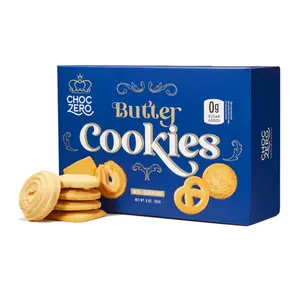 ChocZero Keto Butter Cookies - Sugar Free Danish Shortbread - Gluten Free, Low Carb - 8oz, (Pack of 1)