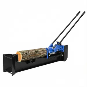 Hydraulic Log Splitter Wood Cutter, 12 Ton Capacity Manual Log Splitter with Horizontal Full Steel Beam, Spring-Loaded Return Knob & Built-in Wheel