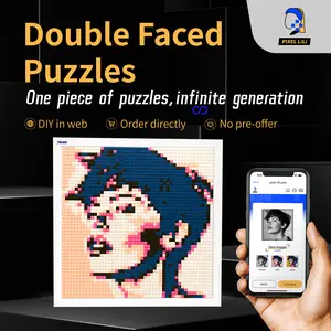 Best creative gifts for adults, 3D art mosaic puzzle, custom pixel art pictures, double-sided diy puzzle set
