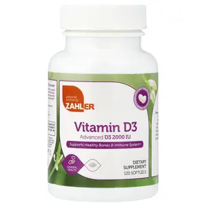 Zahler Vitamin D3, 120 Softgels (50 mcg (2,000 IU)) Each