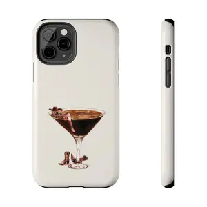 Vintage Cowgirl Espresso Martini Phone Case, Trendy Western Rodeo Print,  Cocktail Phone Case for iPhone  17 16 15 14 13 12 11 Pro Max gift for her