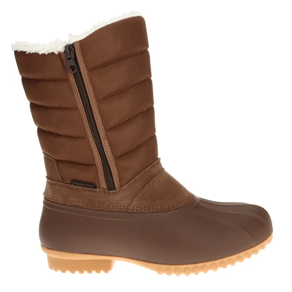 Propet Womens Illia Zippered Snow Casual Boots Mid Calf - Brown