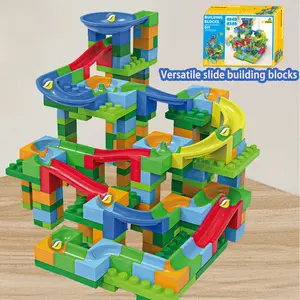 Versatile Slide Puzzle Large Grain Building Blocks, Educational Multi-Functional Toy, DIY Roller Coaster for Boys and Girls, Building Blocks Set