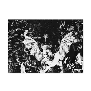 XXXTentacion Tapestry Funny Tapestries Durable Man Cave Wall Flag for College Dorm Room Decor Outdoor Party Banner Tree Design 30x40 Inch Decoration White