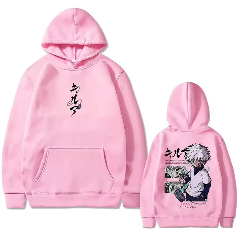 Anime Hunter X Hunter Hoodie Killua Zoldyck Graphic Print Pullover Hoodies Men Women Casual Vintage Hooded Sweatshirt