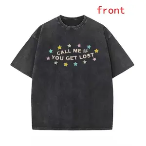 Lifestyle Washed Cotton T-Shirt – Call Me If You Get Lost Graphic Gift for All DGE