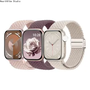 3-Pack Sports Bands (Purple, Pink, Black, Rainbow, Starlight) — Adjustable Nylon Solo Loop Elastic Bands for Apple Watch (38/40/41/42/44/45/46/49mm). Compatible with Apple Watch Series 10, 9, 8, 7, 6, 5, 4, 3, 2, 1, SE, and Ultra Series