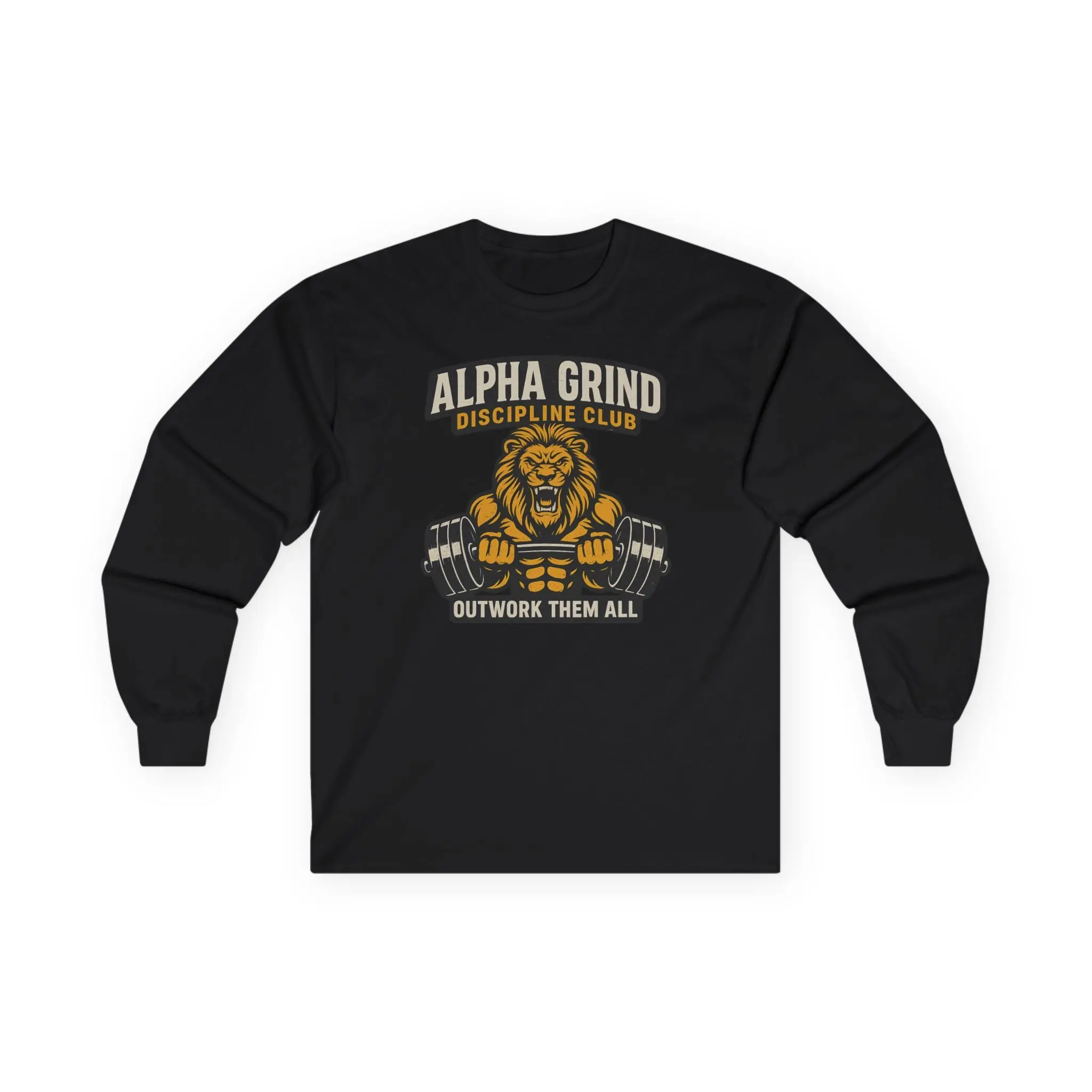 Alpha Grind Long Sleeve (front design) – Gym Apparel