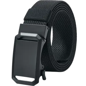 LionVII Ratchet Elastic Stretch Belts, 1 3/8" Slide Belt for Men with Automatic Buckle for Men Dress, Adjustable Trim to Fit 27-46" Waist edc Adjustable Casual Waistband