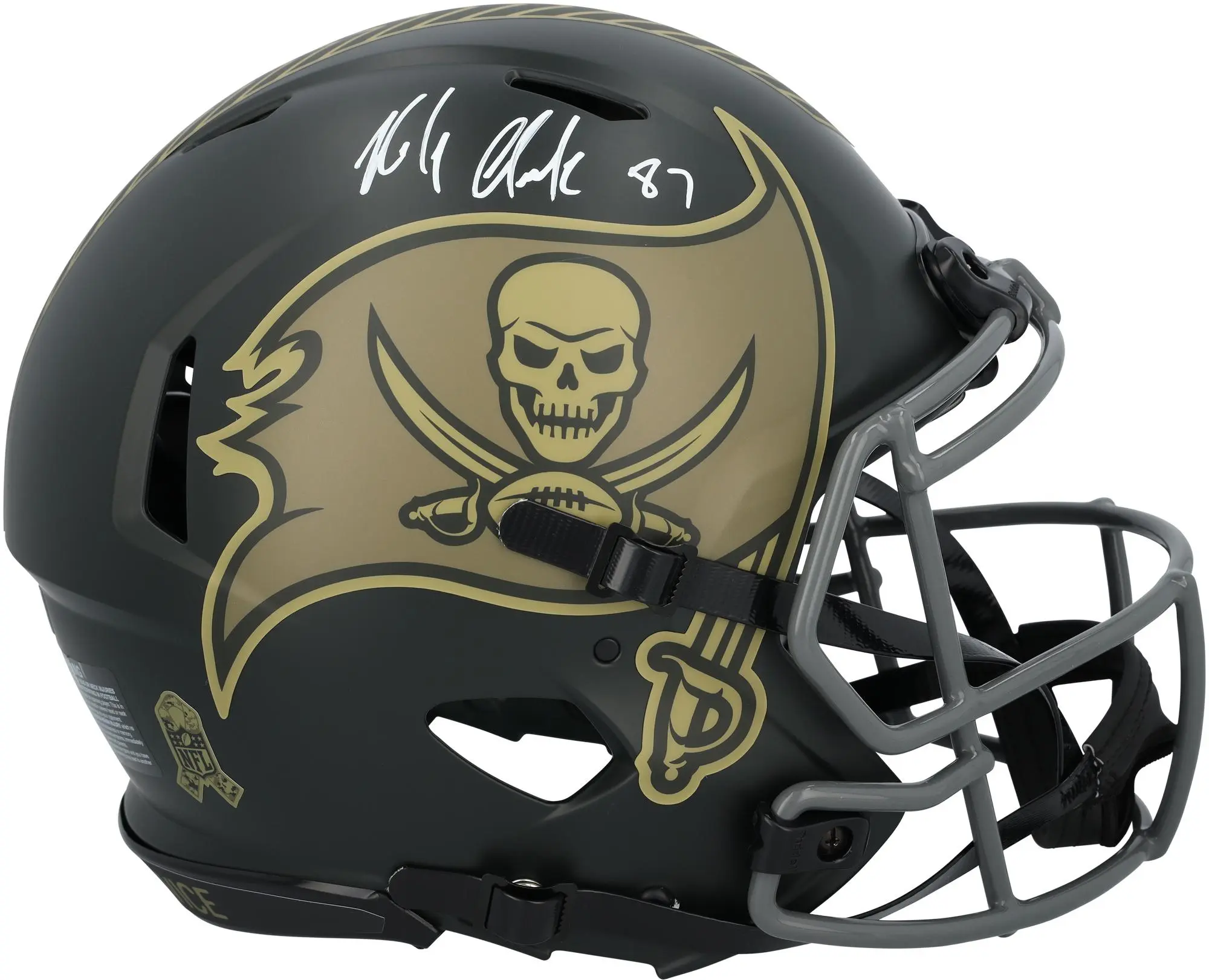 Rob Gronkowski Tampa Bay Buccaneers Autographed Riddell 2025 Salute To Service Speed Authentic Helmet - Fanatics Authentic Certified