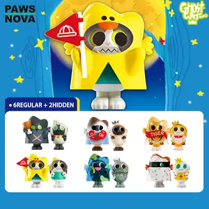 PAWSNOVA Trouble Crew Ghost Cat Blind Box Toy,Collectible Figures for Home Decor or Gift