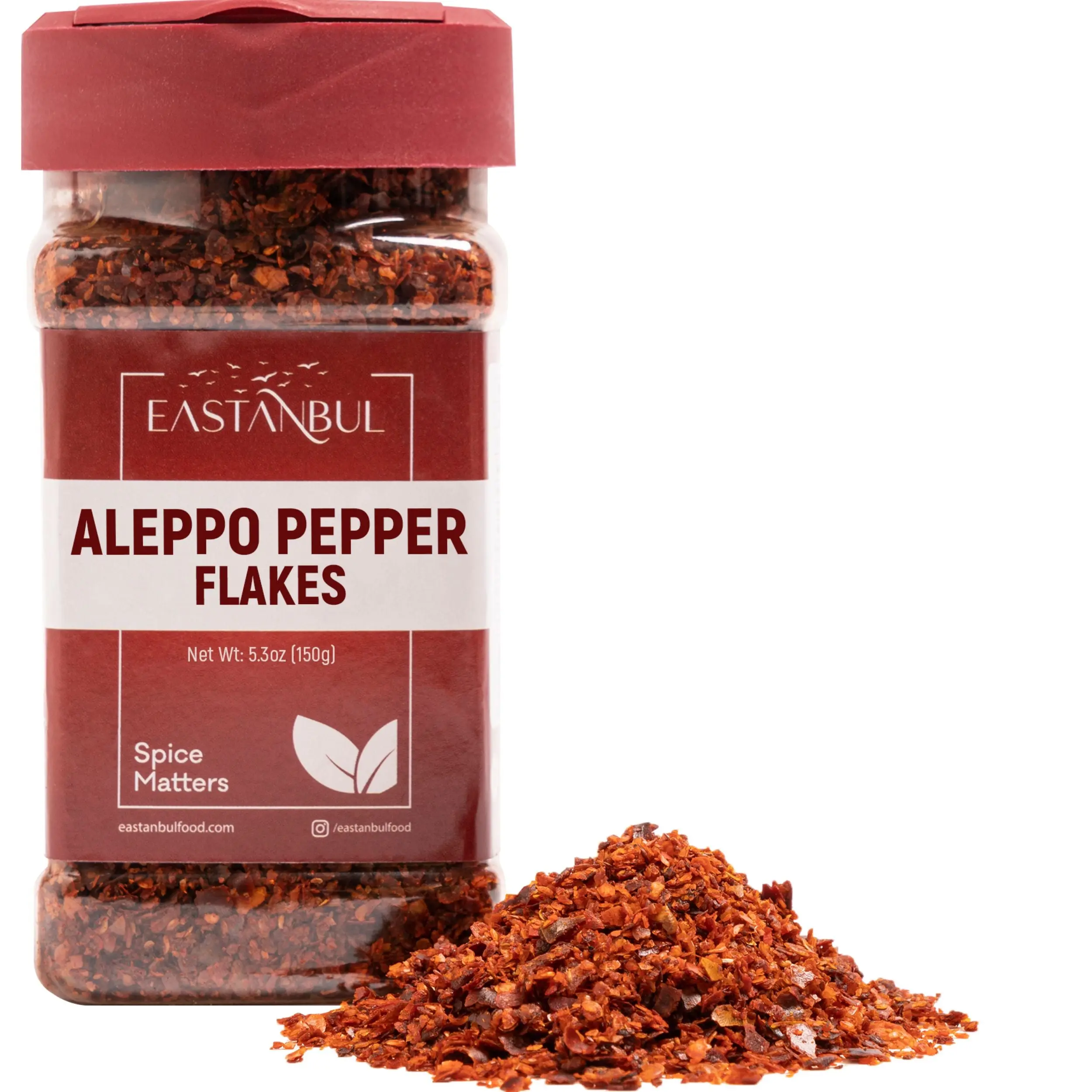 Eastanbul Aleppo Pepper Flakes, Pul Biber, Turkish Red Pepper Flakes, 5.3oz Seasoning Spice Flavor Seasoning Sampler