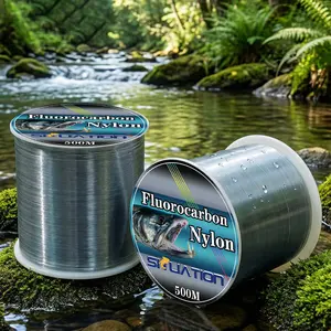 SIUATIONA 500M gray nylon thread, original thread, color changing thread, main thread, sub thread, wear-resistant and flexible, soft and strong tension, fishing line, anti entanglement fishing line