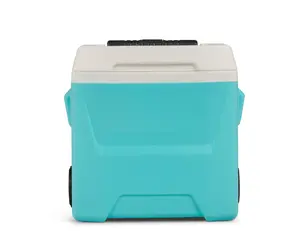 16 QT Laguna Hard Sided Ice Chest Cooler with Wheels, Aqua Blue