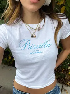 [Sale off up to 65%] Priscilla Movie T-Shirt Merch A Film By Sofia Coppola Baby Tee Quality 100% Cotton Shirt Sustainably made