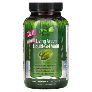 Irwin Naturals Women's Living Green Liquid-Gel Multi, 120 Liquid Soft-Gels