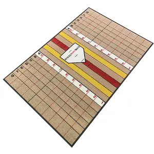 Stride Right Mats Baseball Softball Hitting Mat Setup, Stance, and Stride Training (5.5 x 7.5 foot) (Tan)