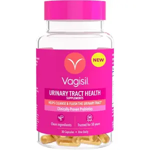 Urinary Tract Health Supplements, Clinically-Proven Probiotics, Protects Urinary Tract Health, Clean Ingredients, Helps Cleanse and Flush UTI-Causing Bacteria, 1 Capsule Daily, 30 Capsules