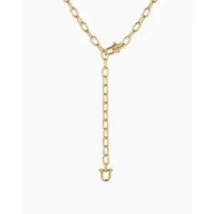 gorjana – Atlas Lariat – 18K Gold-Plated Lariat Necklace – Modern & Elegant – Perfect for Layered Looks