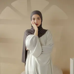 Soft Jersey Crinkled Hijab (Solid Color in 18Color Options) for Women - Fashion Scarf (MH001) solid long scarf 170*70CM Pastel Modesty