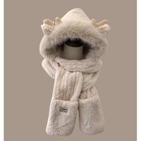 Beige(Hat, scarf, gloves)